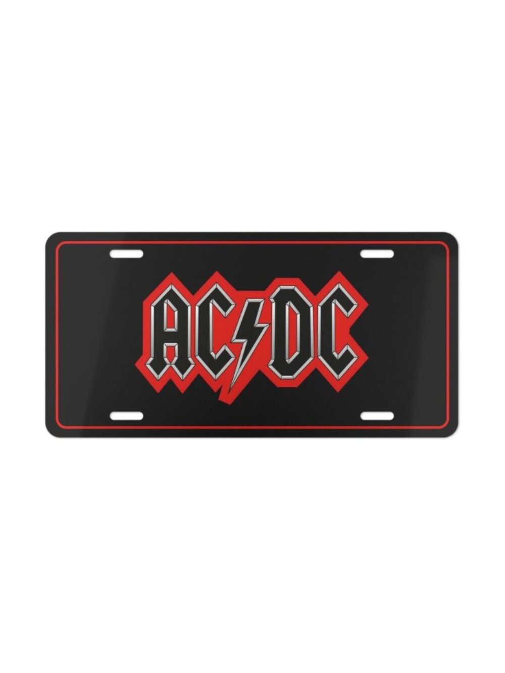 ACDC Vanity License Plate Car Tag – Aluminum Metal (Black Background)